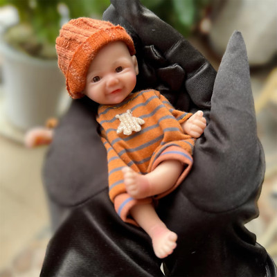 6 Zoll Mini Vivienne Solides Silikon Bebe Reborn Junge und Mädchen Handgefertigt Ganzkörper