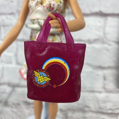 Barbie doll HOT PINK GLITTERED WONDER WOMAN