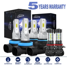 LED Headlight Hi-Lo Fog Light Bulbs Kit For Ford F-150 Crew Cab Pickup 2015-2023