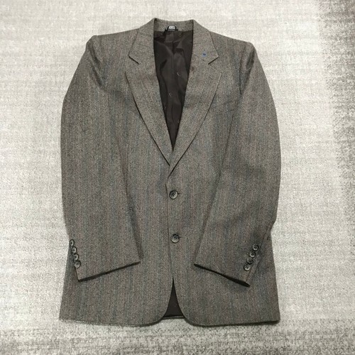 Vintage Christian Dior Blazer Mens Medium Sports Coat Jacket Two Button Brown