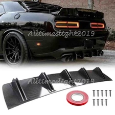 For Dodge Challenger 2008-2023 Rear Diffuser Bumper Spoiler Splitter 5 Fins Lip