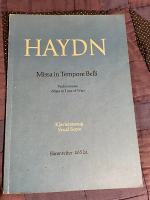 BÄRENREITER 4652a HAYDN  MISSA IN TEMPORE BELLI '' PAUKENMESSE ''  KLAVIERAUSZUG