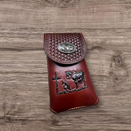 7" COWBOYS PRAYER WESTERN POUCH BELT LOOP HOLSTER CELL PHONE CASE UNIVERSAL SIZE - Picture 18 of 22
