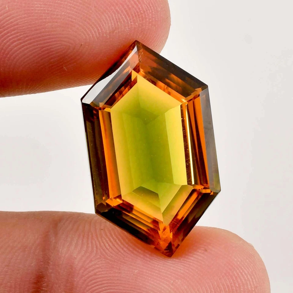 Natural Bi-Color Tourmaline RadiantCut Gemstone GIT Certified All Size Available - Image 3 of 4