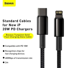 PD20W Fast Charge Baseus 6.6ft apple charging cable Type C to IP for iPhone iPad