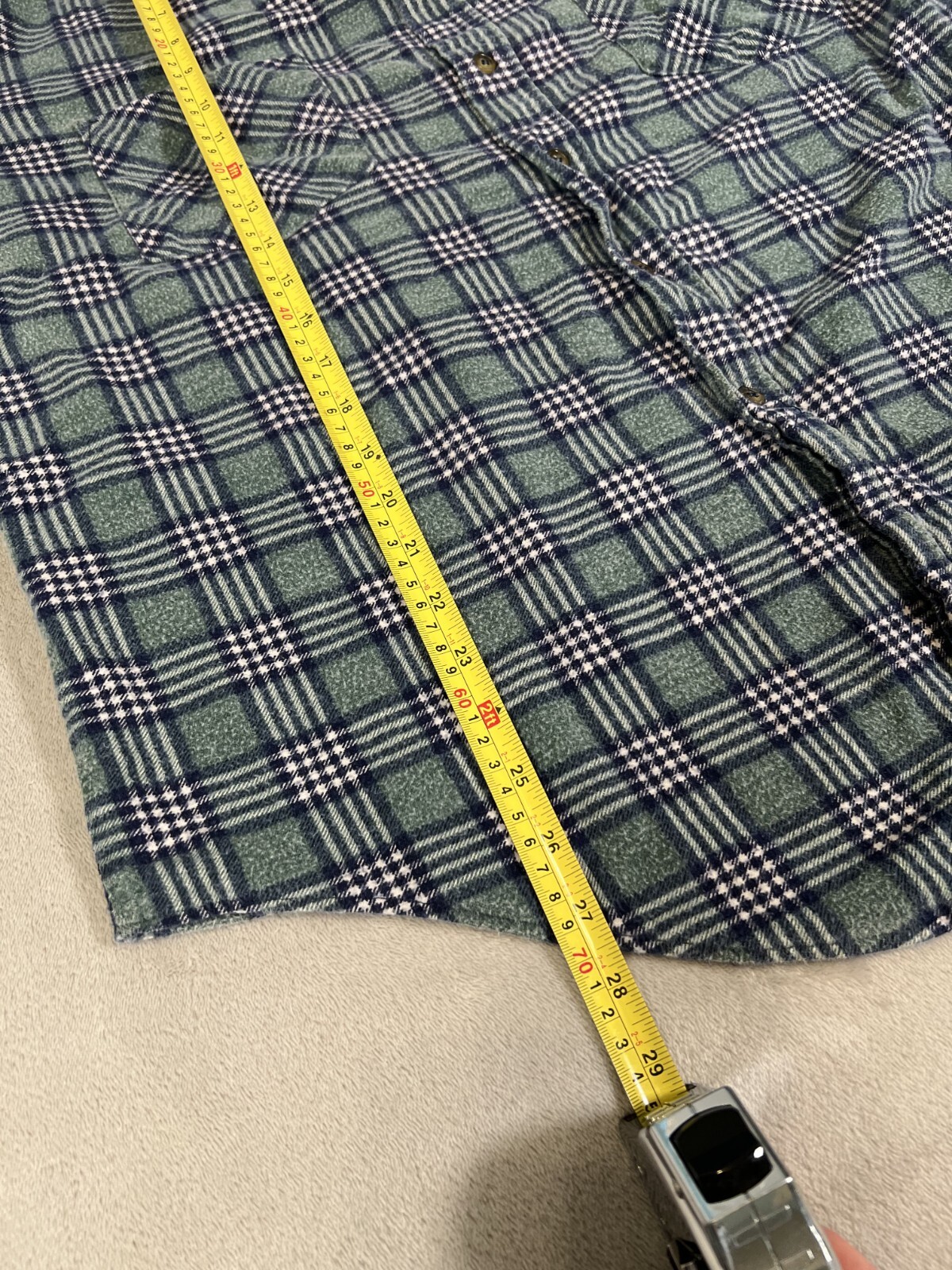 Vintage Basic Editions Flannel Button Up Shirt Me… - image 7