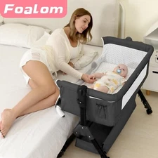 Baby Bedside Sleeper Bassinet Bed,3 in 1 Portable Crib for Newborns Side Sleeper