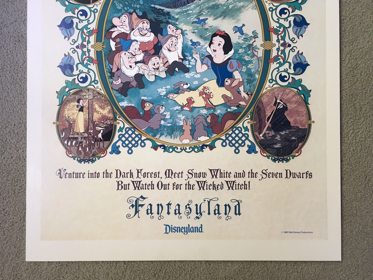 ORIGINAL SNOW WHITE'S SCARY ADVENTURES 1983 DISNEYLAND WALT DISNEY