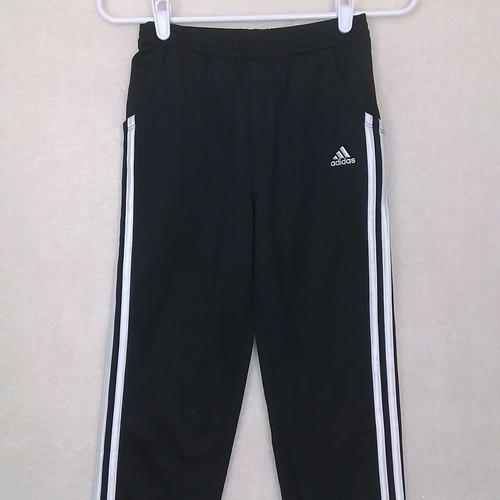 Adidas Black Pants Girl's Tricot Warm Up Track Pant Size M (10/12) w/ 3 Stripes - Picture 4 of 16