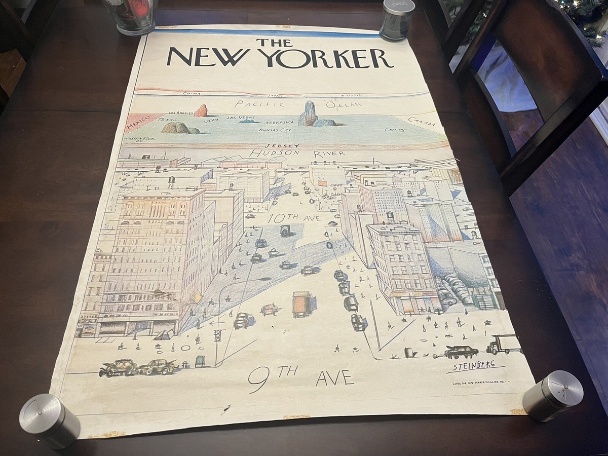Saul Steinberg- The New Yorker- Original 1976 View Of The