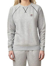 Fila Ladies' Heritage French Terry Crewneck Sweater Color Gray Size L