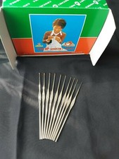 TULIP Fine Steel Gold Point Crochet Hook Lace Tatting Japan 9 pcs. Set 3