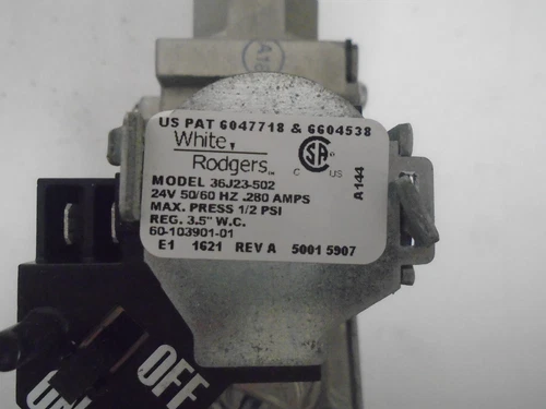 White Rodgers 36J23-502 HVAC Furnace Gas Valve Gemini 60-103901-01