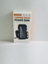 Solar Power Bank Orange, Portable, Outdoor, and Waterproof 