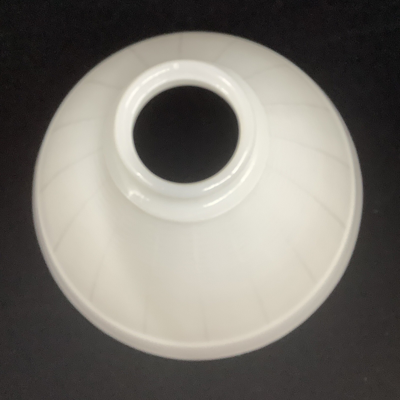 Glass Torchiere Diffuser Vintage MCM Ribbed Weave White Milk Glass Torchiere Diffuser 8” Lamp ...