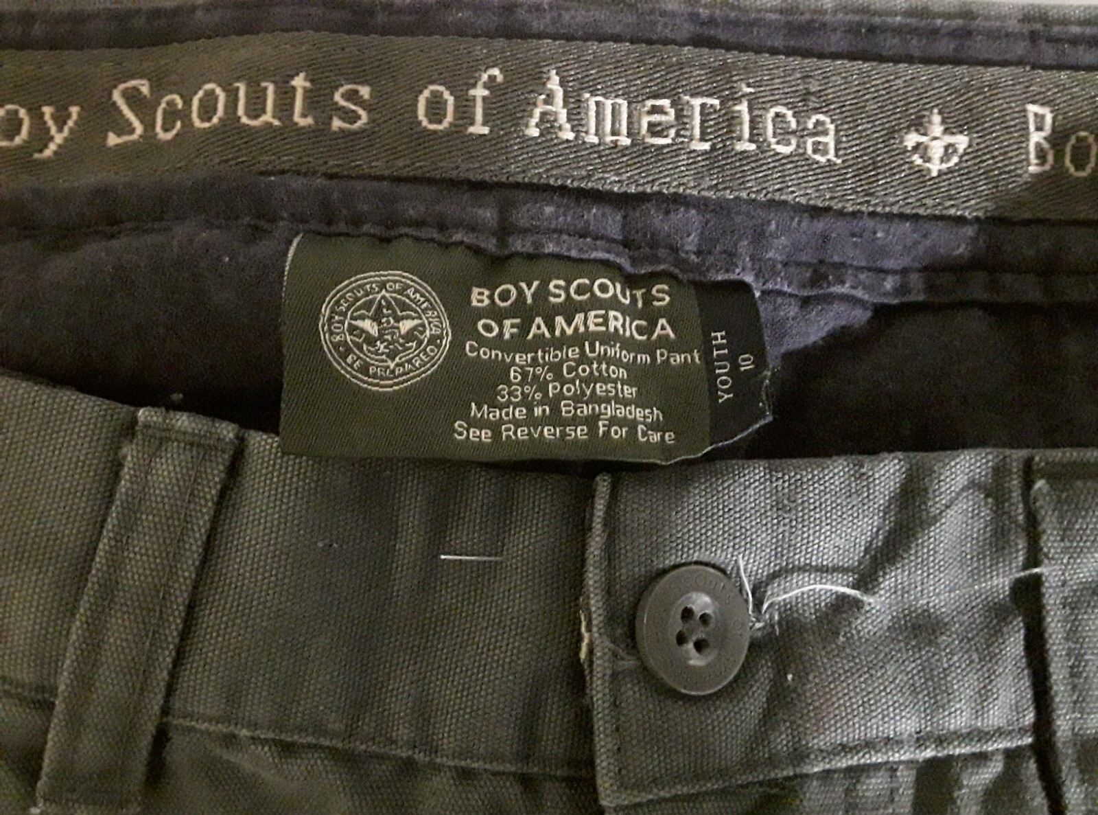 Boy Scouts of American Uniform Shorts Convert Youth S… Gem