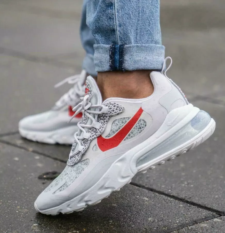 paleta Sin aliento Malentendido Nike Air Max 270 React Men's Shoes Grey Safari Camo UK 4.5 EU 37.5 US 5 CMS  23.5 | eBay