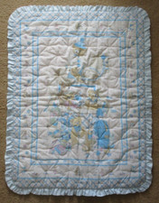 Baby Boy Quilt Comforter Teddy Bear Rocking Horse Soldier Nursery Toys Handmade