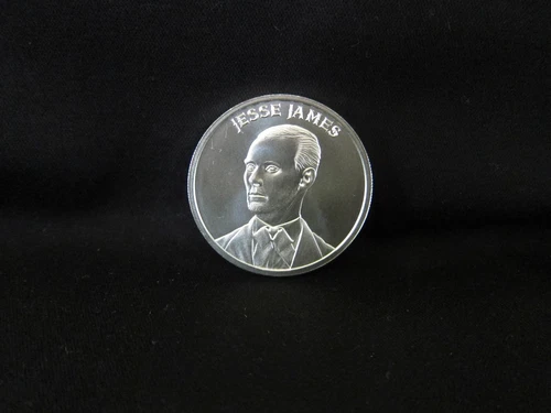Wild West Legends Series Jesse James 1 oz .999 Silver Limited USA Made BU Round