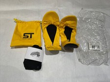 Women's Foldable Portable Travel Ballet Flat Roll up Slipper Shoes Sz M Yellow