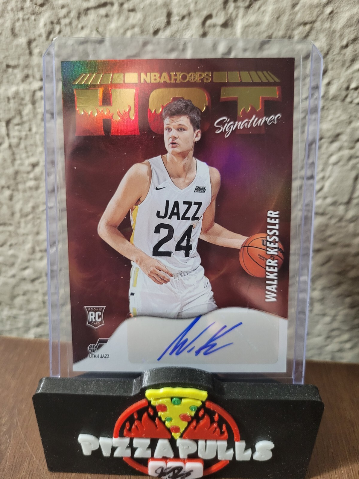 Walker Kessler 2022-23 Panini NBA Hoops Green Hot Signatures Auto #HSR-WKS RC