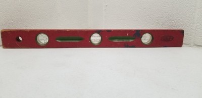Vintage Dunlap 24'' Wooden Level Red & Green 1940's-1950's TO1