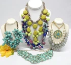 VINTAGE TO NOW FASHION/COSTUME JEWELRY NECKLACE LOT, ASSORTED TYPES & MATERIALS