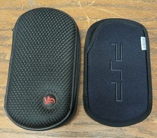 Sony PSP System Pouch and Hard Shell Travel Carrying Case  2 Game Protectors