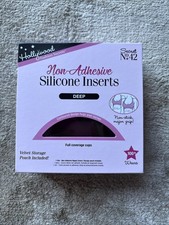 Hollywood Fashion Secrets Non-Adhesive Silicone Inserts - Deep Shade New In Box