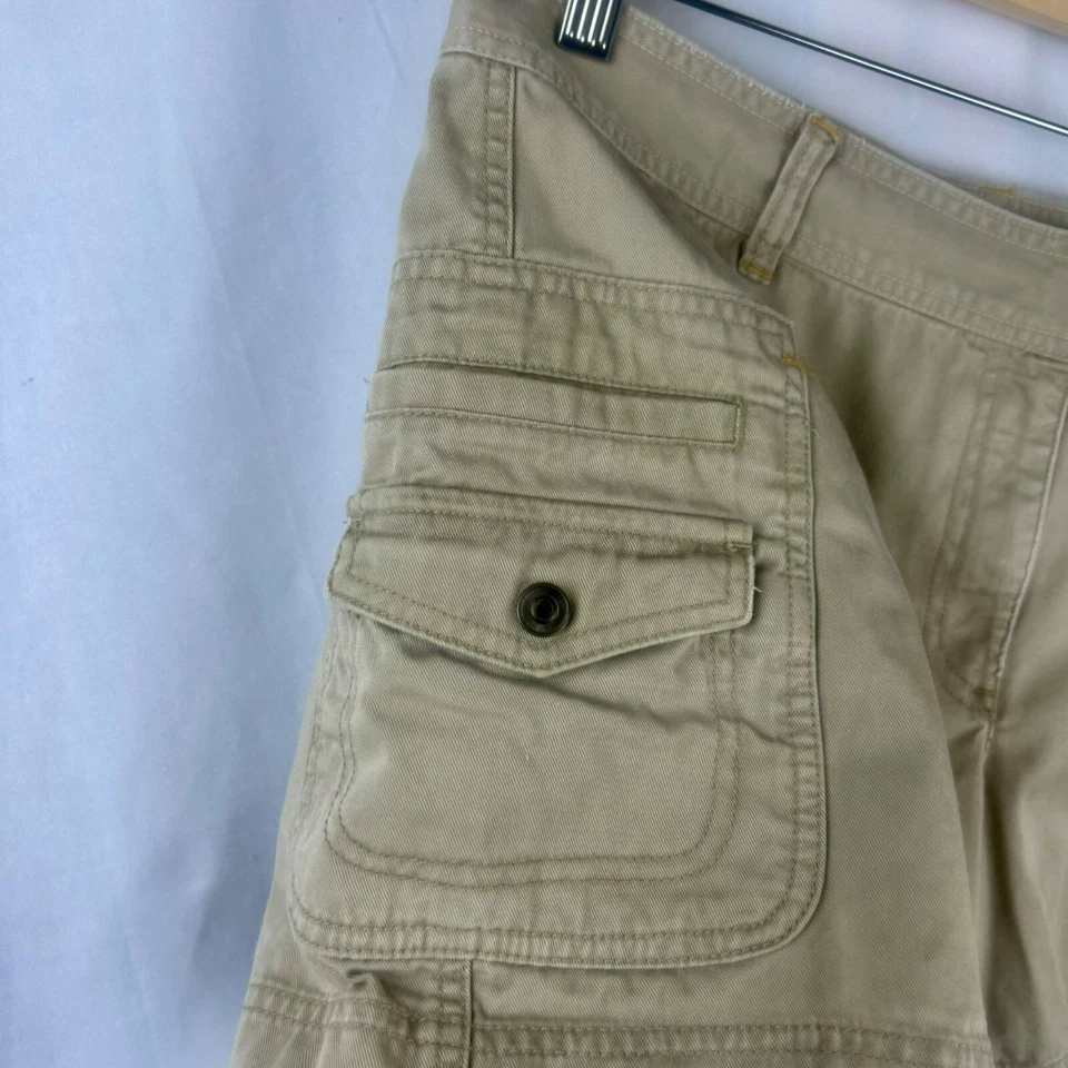 Pantalones Cortos Carga J Crew Y2K Mujer Talla 14 Caqui Tostado Calce Bajo Bolsillos Aire Libre Activos Foto 4 de 4
