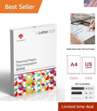 Compatibility-Rich 200 Sheets Thermal Printer Paper, 8.5''x11'', Smooth Finish