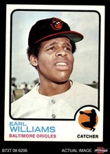 1973 Topps #504 Earl Williams No Gap in Border Orioles COMMON VARIATION 7 - NM
