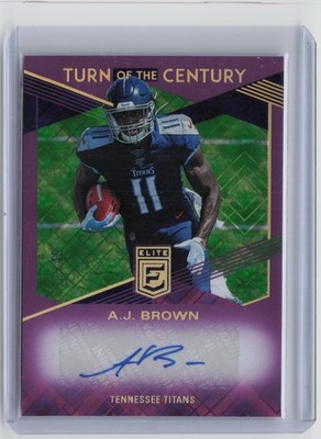 2019 Panini Donruss Elite - Turn of the Century Autographs A.J. Brown #TC-AJ1...