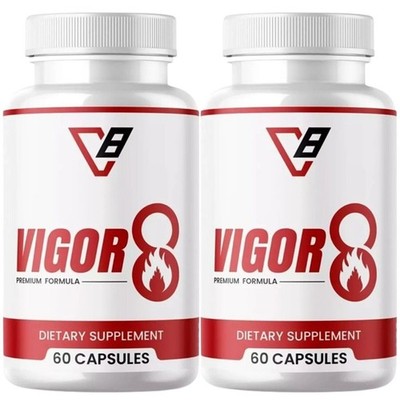 Vigor 8 Premium Formula Dietary Supplement for Peak Performance 2 Bottles