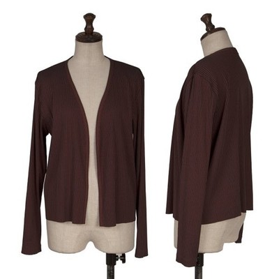 ISSEY MIYAKE Poly Nylon Buttonless Rib Cardigan Size 2(K-159657