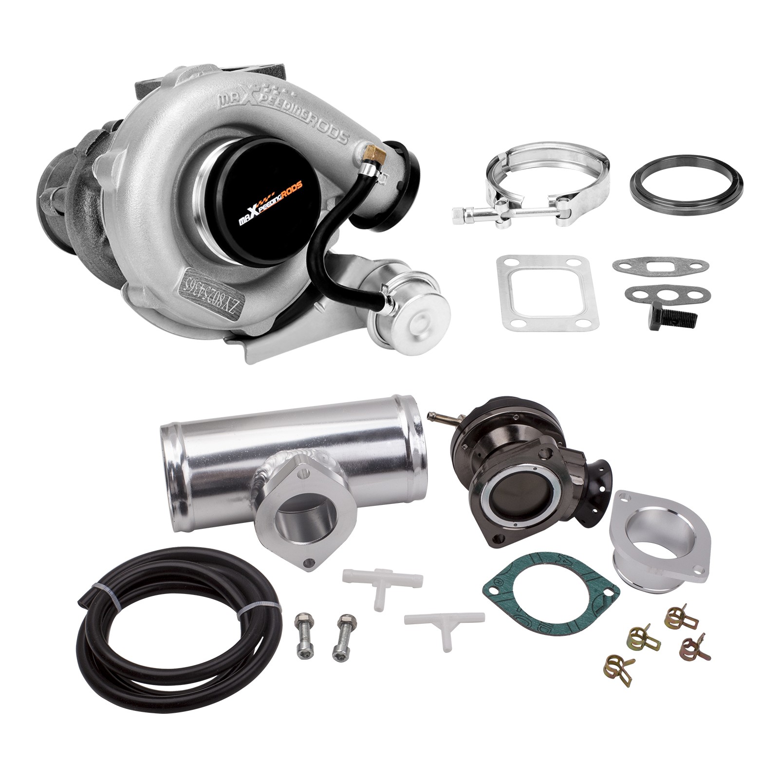 T3 T04E UNIVERSAL TURBO V-BAND FLANGE A/R.63 WITH Up to 420 HP+Blow Off Valve - Image 4
