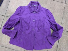 Ladies M&S Light Weight Rain Mac Purple Size 14