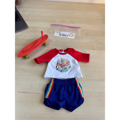 N1413 American girl doll Julie skateboarding outfit