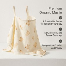 Muslin Nursing Cover Breastfeeding Baby Feeding Scarf Privacy Stroller Cover