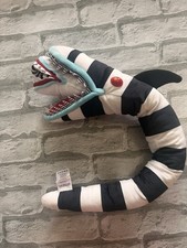 Beetlejuice Plush Sandworm Unbranded Black And White Halloween bendable