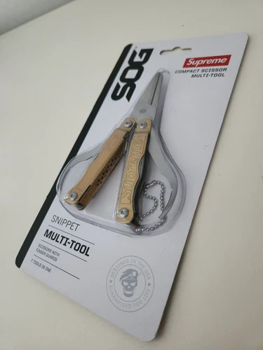 FW22 Supreme X Sog Schere Mit Finger Schutz Neu Gold Zubehör Werkzeug