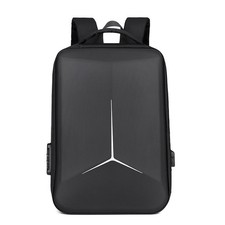 Backpack PVC Hard Shell Double-Shoulder Bag Laptop Bag for Travel and Commuting