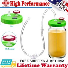 1x Wide Mouth Liquid Culture Lids w/Extraction Tubing Liquid Media Extractor Cap