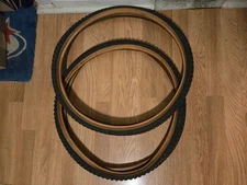 NOS OLD SCHOOL CHENG SHIN COMP III TYRE BMX TIRES 24X1.75 GUMWALL CRUISER RARE