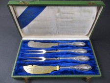 Vorlegeteile feiner Jugendstil Silber 800er +vergoldet  Hof Juwel Schnug Neuwied