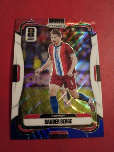 2026 Panini Prizm FIFA World Cup #328 Sander Berge Red, White & Blue Prizms