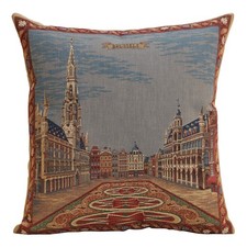 European Brussel Cushion Cover - 18x18 inches, Premium Belgium Woven Home Decor
