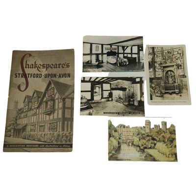 Vintage Shakespeare s Stratford-Upon-Avon Brochure Book RPPC Postcards LOT