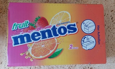 Mentos Fruit Fruchtige Kau-Dragees - Maxipack 36x2 Rolls
