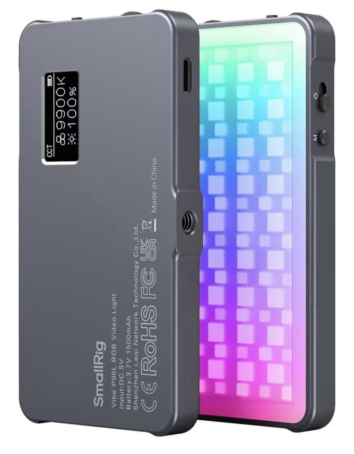 SMALLRIG P96L RGB Video Light by SmallRig, Portable Metal LED Camera Light,